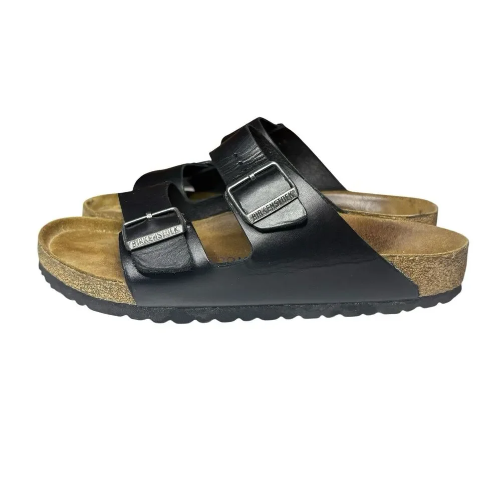 Birkenstock Amalfi Black Arizona Soft Footbed Size 42/US9